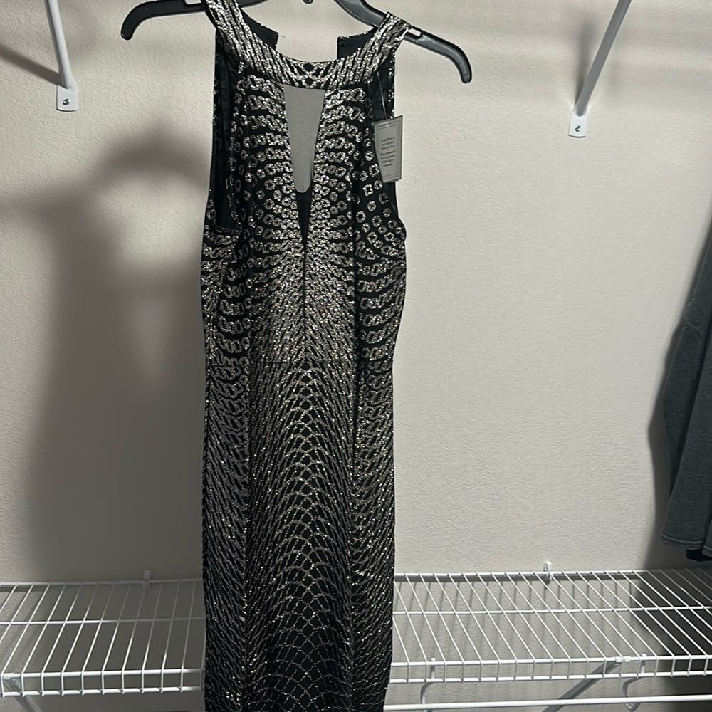 Dillards Black & Silver Glitter Dress - Picture 1 of 5